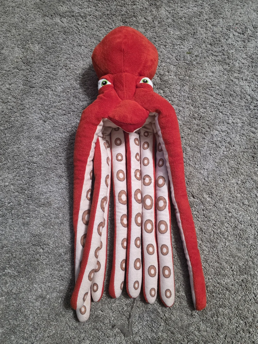 Wildlife Artist Red Plush Squid Stuffed Toy for Kids